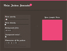 Tablet Screenshot of noisetexturegenerator.com